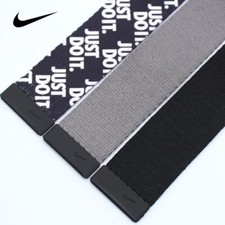 Nike 3in1 Web Mens Golf Belt Pack Just Do It Grey Black White Fits up to 42