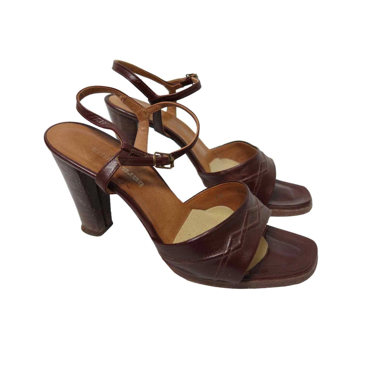 Brown clearance wooden heels