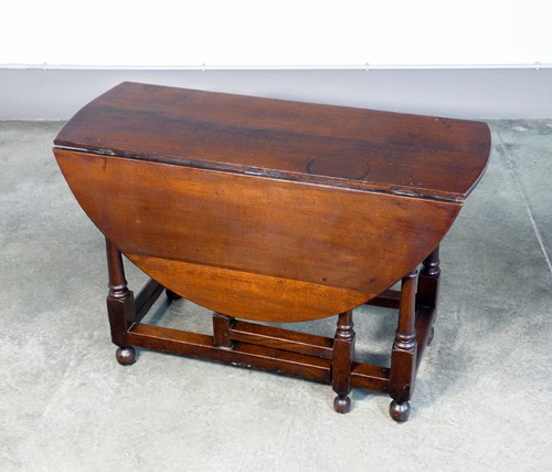 ⚜️ ANTICO TAVOLO A BANDELLE CONSOLE LEGNO MASSELLO ROVERE EPOCA 1800 CASSETTO - Foto 10 di 11