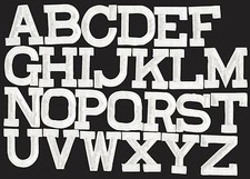 WHITE - 2" Alphabet Letters your choice - Iron on Applique/Embroidered Patch