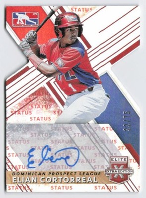 2019 Elian Cortorreal Auto Panini Elite Extra Edition Die-Cut  /75 #200 Braves