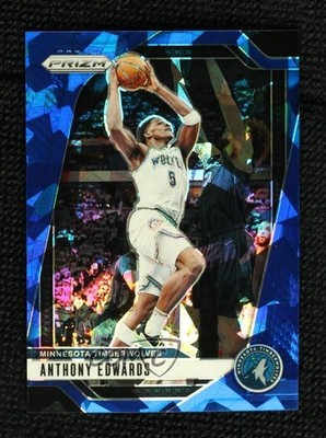 2024-25 Panini Prizm Blue Ice Prizm 50/125 Anthony Edwards #100 0g4t