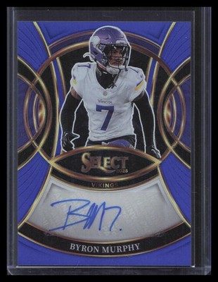 Byron Murphy 2025 Panini Select #SP-BMY Signatures Blue Prizm #/149