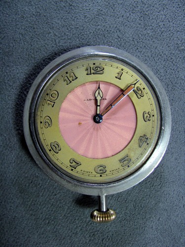 A. LeCoultre Sandoz Art Deco 8 Day Automobile Clock