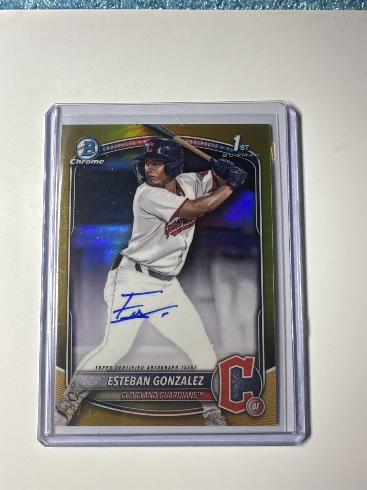 2025 Bowman - Chrome Auto Esteban Gonzalez 1st Bowman  #CPA-EGO Gold /50