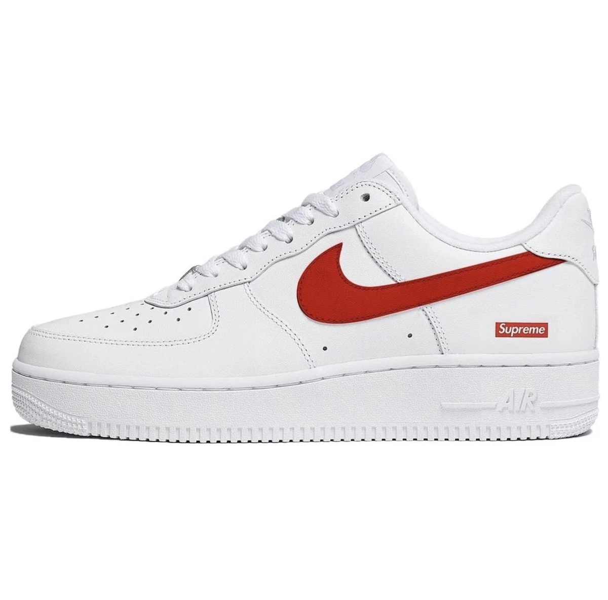 Nike Supreme x Air Force 1 Low Box Logo - Speed Red | eBay
