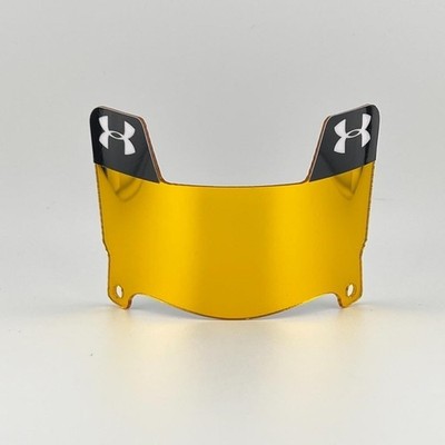 Under Armor - Gold Chrome Mini Football Helmet Visor with Black Clips 2