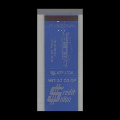 Matchbook Cover Antigo Co-Op Credit Union Antigo, WI