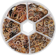 970 Pcs Multicolour Metal Jump Rings Small Crafts Jump Jewelry Connectors Assort