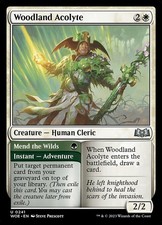 (3x FOIL) WOODLAND ACOLYTE // MEND THE WILDS - Eldraine – MTG Magic Card