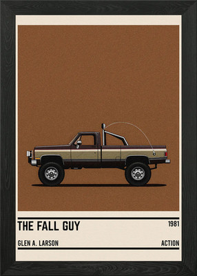 The Fall Guy TV-Serie Auto Gerahmtes Wandbild Poster Leinwanddruck Bild
