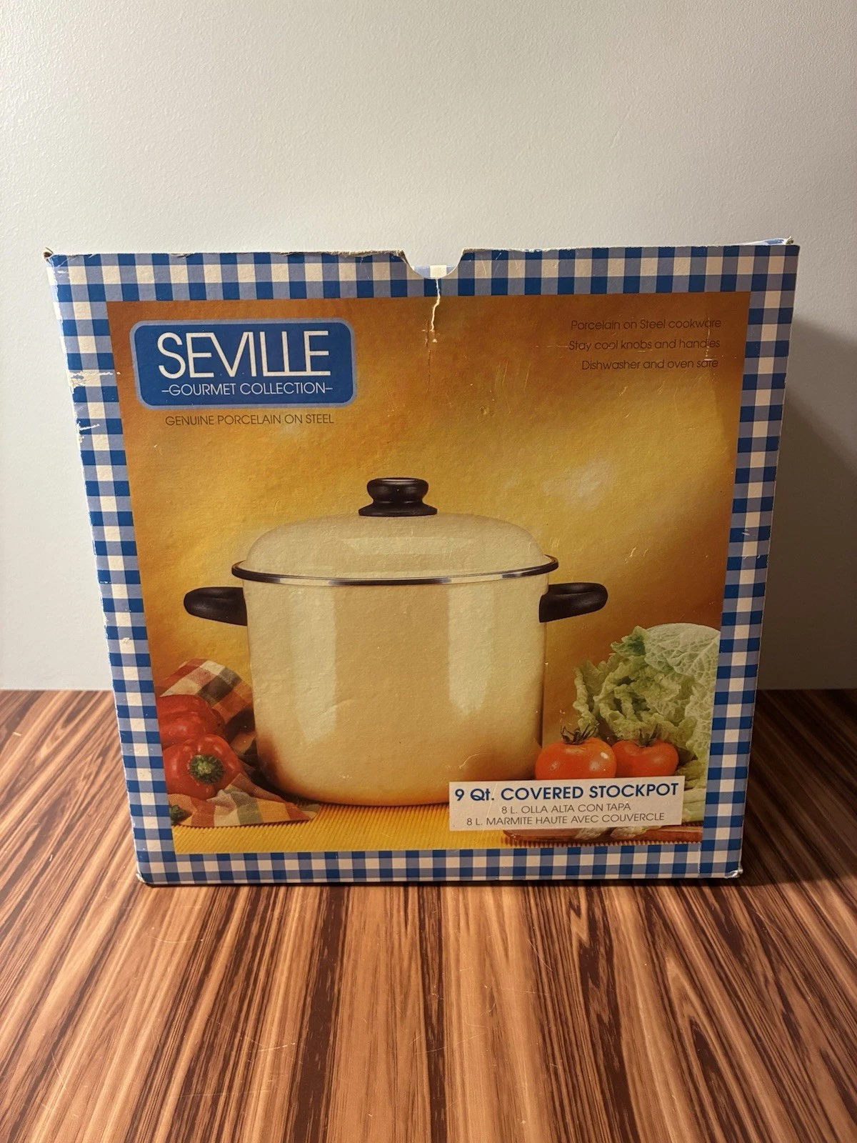 VTG Seville Gourmet Collection 9-quart Covered Stockpot Porcelain on Steel