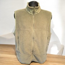Vintage Lands End Vest Men's Lg Green Fleece Full Zip Polartec Made In USA