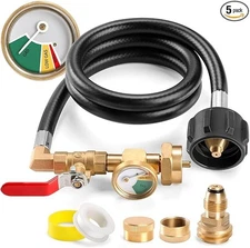 Propane Refill Adapter Hose 3 FT, Upgraded Propane Refill Adapter for 1 lb. T...