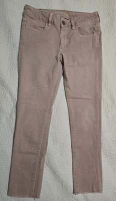 NWOT Womens Size 6 American Eagle Jeggings Crop Super Super Stretch Pinkish Colo