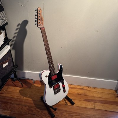 Firefly FFTL John 5 Ghost Electric Guitar w Kill Switch Excellent White Silver