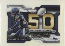 2015 Topps Chrome Mini Super Bowl 50 Die-Cut Richard Sherman #SBDC-RS 03yj