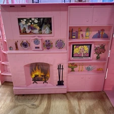 Vintage 1997 Meritus Barbie City Living Dollhouse Pink Purple Folding Playset