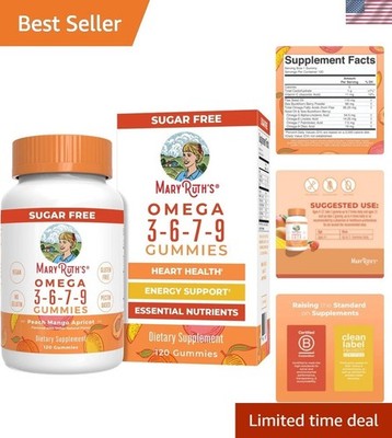 Omega 3 6 7 9 Gummies | Up to 4  Supply | Omega 3 Supplement with Flaxseed Oi...