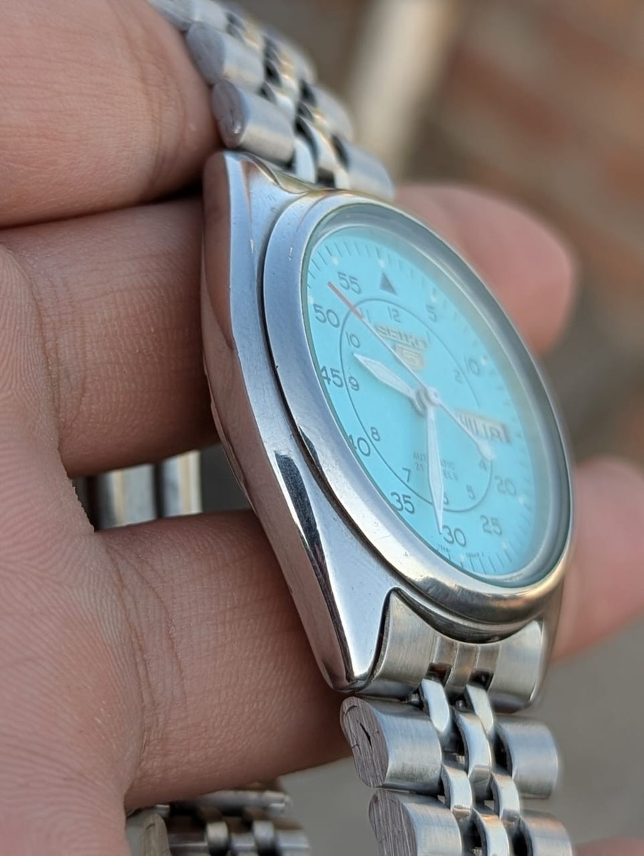 SKYK'さん専用.5 Seiko 5 Automatic 7S26 Sky Blue Military Dial Rare Men's Watch