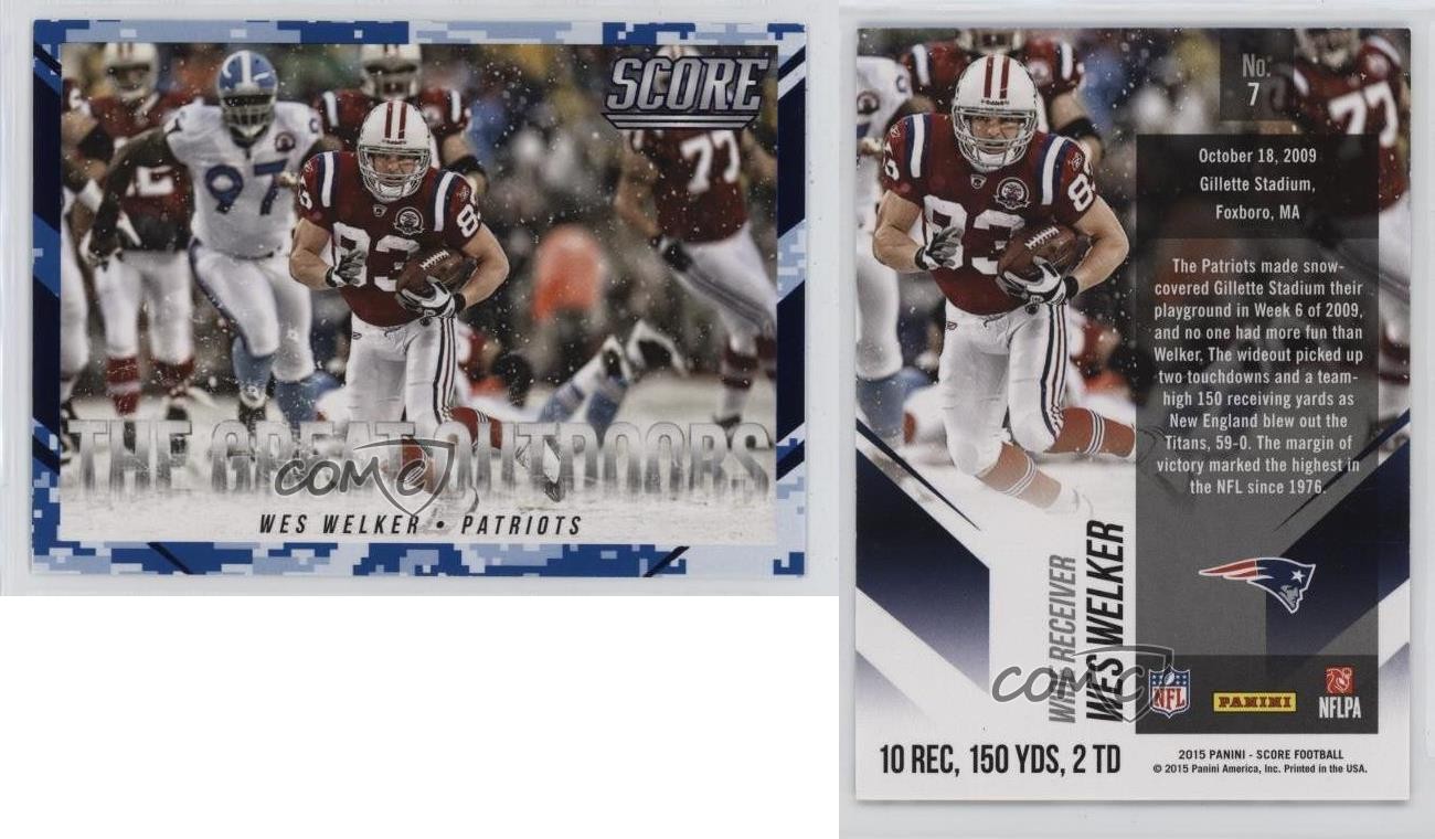2015 Score The Great Outdoors Blue Camo Wes Welker #7 0t2