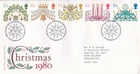 GB 1980 Christmas FDC Bureau cancel typed with enclosure VGC