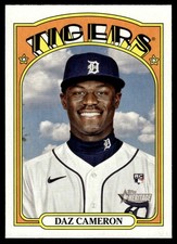 2021 TOPPS HERITAGE BASEBALL CARD DAZ CAMERON #575 RC DETROIT TIGERS 6530