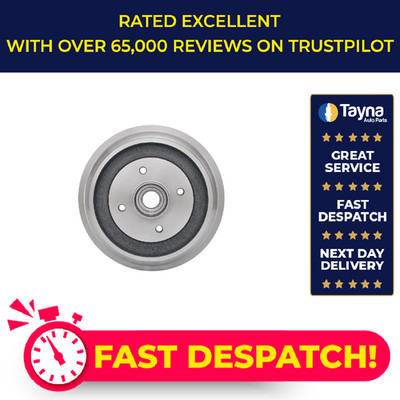 2x Brake Drums (Pair) Rear 0986477282 Bosch Set 424750 DB352 E190R02D08000136