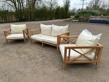 Amalfi Teak Sofa Set two sofa seater and 2 chairs and table   seconds )