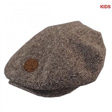 Patrick Francis Kids Brown Tweed Flat Cap