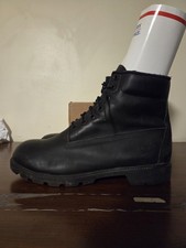Vintage Timberland 6" Boots Black Leather Made In USA Men's Sz 12 Pre Owned