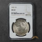 1923 Silver Peace Dollar $1 - NGC MS62 - Philadelphia