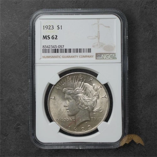 1923 Silver Peace Dollar $1 - NGC MS62 - Philadelphia