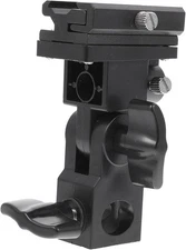 Adjustable Light Stand Adapter w/ Umbrella Holder Versatile Flash Light Bracket