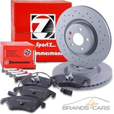 ZIMMERMANN SPORT-BREMSSCHEIBEN + BELÄGE +WK VORNE FÜR AUDI A6 C7 A7 4G Q5 8R