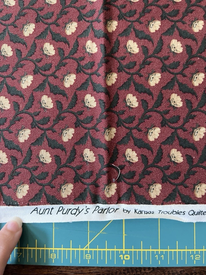 Lot 6 MODA Kansas City Troubles -6 Fat Quarters- Aunt Prudy’s Parlor VTG - Image 4 of 4