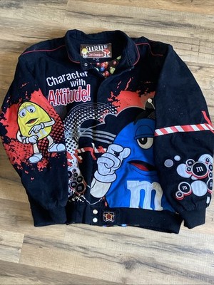 M&M s NASCAR Jacket Character With Attitude! By JH Design Men s XL Embroidered