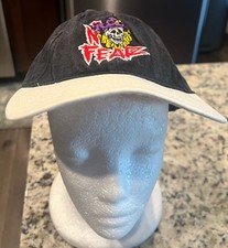 VTG No Fear Hat Snapback Black Purple Jester Skull Skater Made in USA 90s Y2K