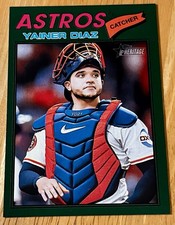 2026 Topps Heritage - Yainer Diaz #219 Dark Green Border Houston Astros