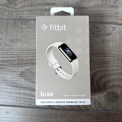 NEW Fitbit LuxeFitness and Wellness-Tracker Lunar WhiteSoft Gold Stainless Steel