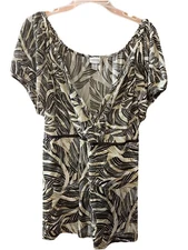 Vintage Plus 18/20 Forest Fairy Boho Y2K Peasant Top Floral Print Venezia USA