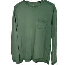 Tommy Bahama Green Long Sleeve Pocket T Shirt Mens Large