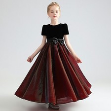 Girls Long Formal Dress for Piano Recital, Concert, Competition