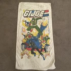 RARE Vintage 1982 GI Joe Beach Towel • Hasbro Snake Eyes Zap Scarlett Used