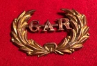CIVIL WAR GAR MEMBERSHIP HAT WREATH BADGE
