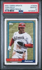 2021 TOPPS UPDATE 1992 TOPPS REDUX #T9249 JUAN SOTO PSA 10