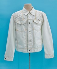 Men's VTG 70s White Saftbak Denim Jacket Sz XL 1970s Bulls Creek