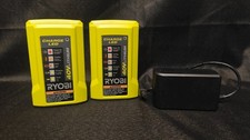 Genuine RYOBI OP404VNM 40Volt Lithium Ion Battery Charger 2 Chargers 1 Cable
