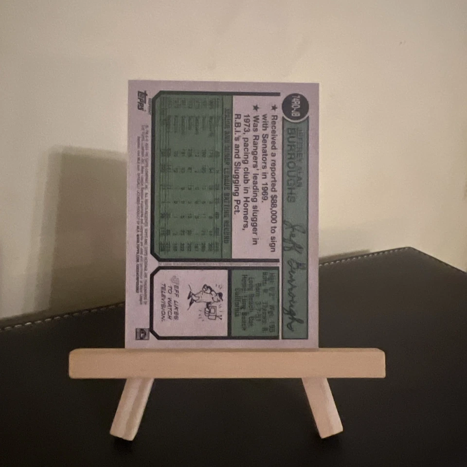 Autógrafo Jeff Burroughs 2023 Topps Heritage Real One #74RO-JB firma automática Foto 2 de 2