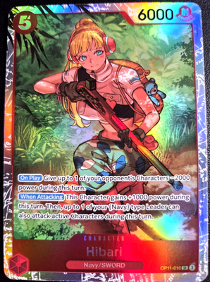 Hibari OP11-010 SR ONE PIECE Tcg Card Game NM RED | eBay